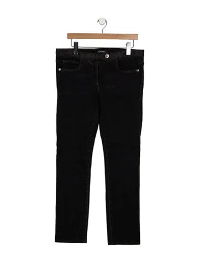 Pre-owned Chanel 2016 Straight Leg Jeans In Black