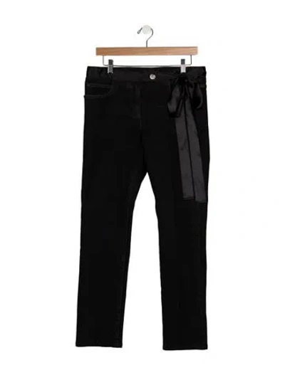 Pre-owned Chanel 2016 Straight Leg Jeans In Black