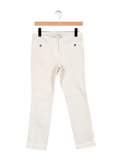 Pre-owned Chanel 2016 Straight Leg Jeans In Neutral
