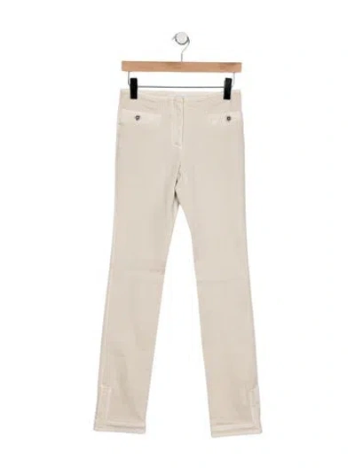 Pre-owned Chanel 2016 Straight Leg Jeans In Neutrals