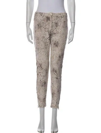 Pre-owned Chanel 2016 Straight Leg Pants In Neutral