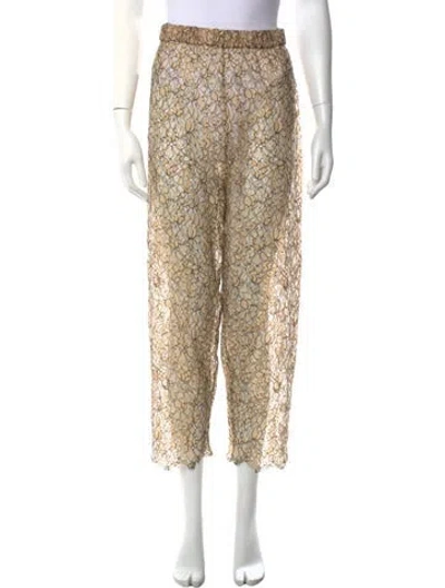 Pre-owned Chanel 2016 Straight Leg Pants In Neutrals