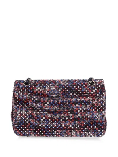 Pre-owned Chanel 2016 Timeless Classic Rhinestone-embellished Cross Body Bag In Blue