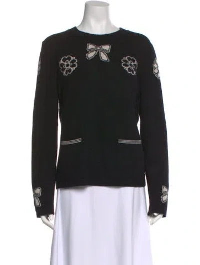 Pre-owned Chanel 2016 Trompe L'oeil Sweater In Black