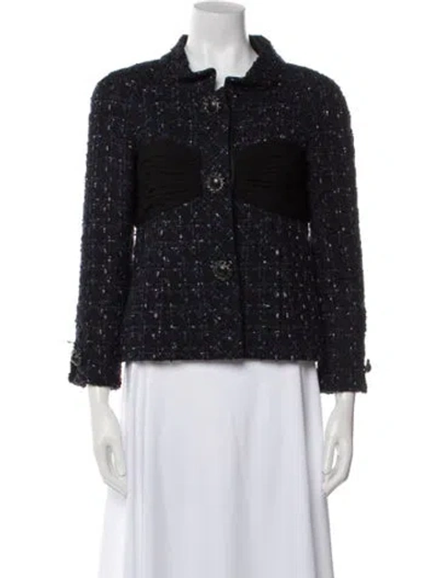 Pre-owned Chanel 2016 Tweed Jacket In Blue