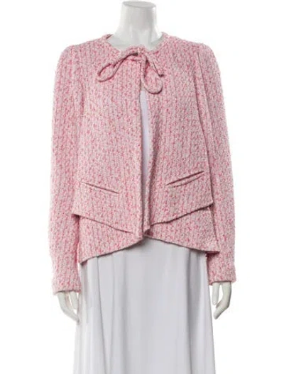 Pre-owned Chanel 2016 Tweed Pattern Jacket In Pink