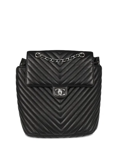 Pre-owned Chanel 2016 Urban Spirit Backpack In Black