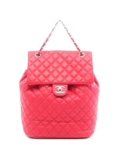Pre-owned Chanel 2016 Urban Spirit Backpack In Red