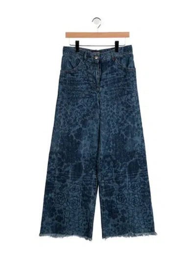 Pre-owned Chanel 2016 Wide Leg Jeans In Blue