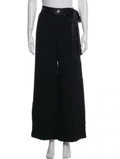Pre-owned Chanel 2016 Wide Leg Pants In Black