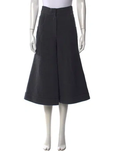 Pre-owned Chanel 2016 Wide Leg Pants In Gray