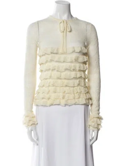 Pre-owned Chanel 2016 Wool Blouse In Neutral