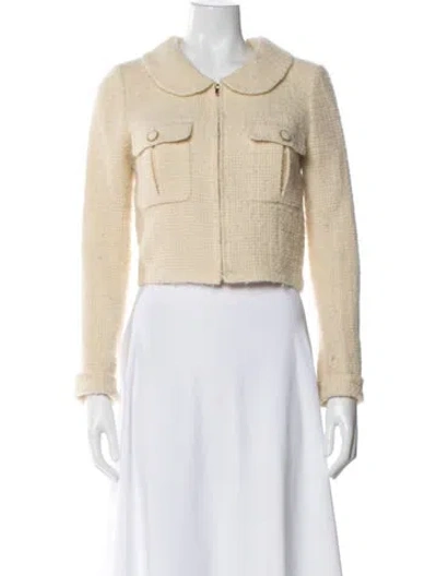 Pre-owned Chanel 2016 Wool Jacket In Neutral