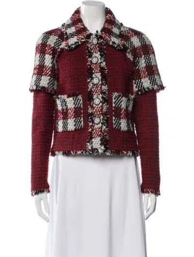 Pre-owned Chanel 2016 Wool Jacket In Red