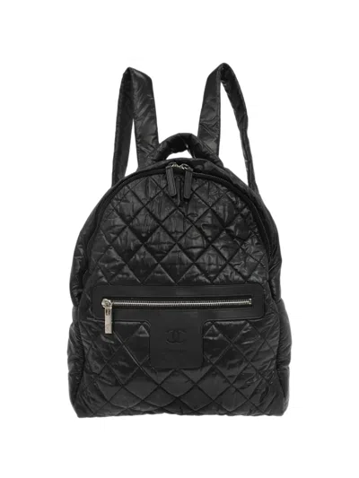 Pre-owned Chanel 2016-2017 Coco Cocoon Backpack In Black