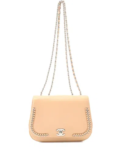 Pre-owned Chanel 2016~2017 Coco Mark Shoulder Bag In Neutral