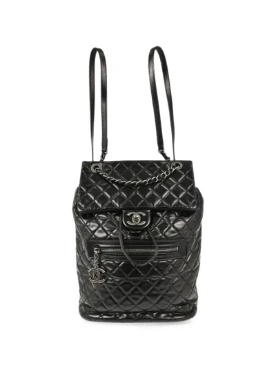 Pre-owned Chanel 2016-2017 Paris-salzburg Mountain Backpack In Black