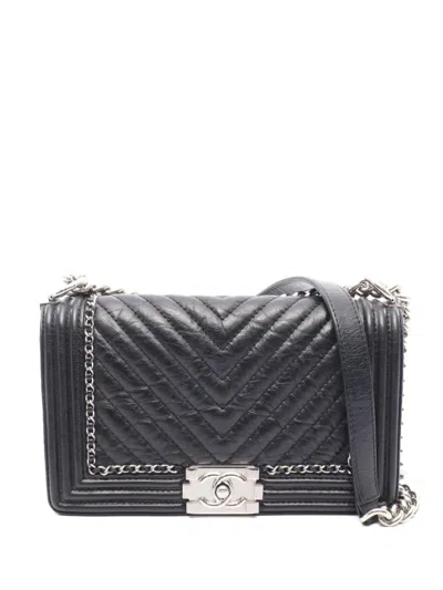 Pre-owned Chanel 2017-2018 Boy  Shoulder Bag In Black