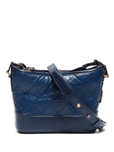 Pre-owned Chanel 2017-2018 Gabrielle Handbag In 蓝色