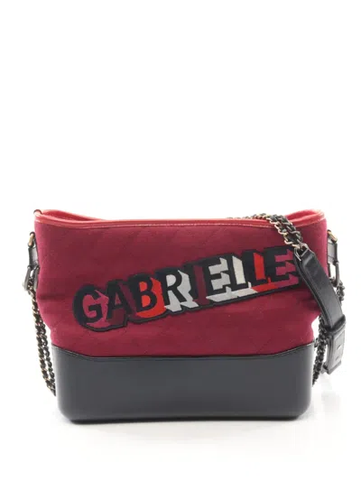 Pre-owned Chanel 2017-2018 Large Gabrielle Handbag In Red