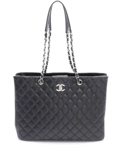 Pre-owned Chanel 2017-2018 Large Shopping Bag In ブラック