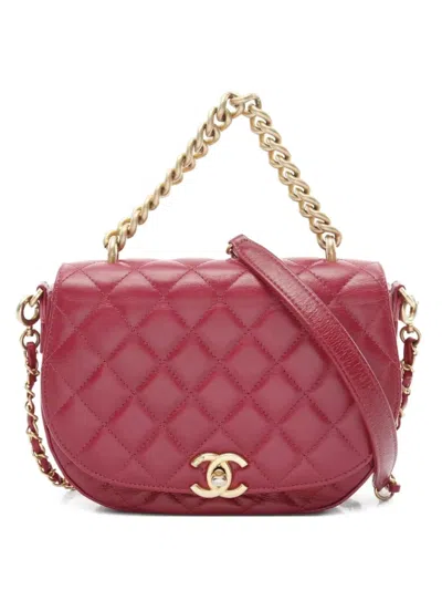 Pre-owned Chanel 2017-2018 Matelasse Chain Handbag In Pink