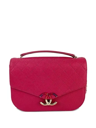 Pre-owned Chanel 2017-2018 Medium Paris-cuba Quilted Tote Bag In Pink