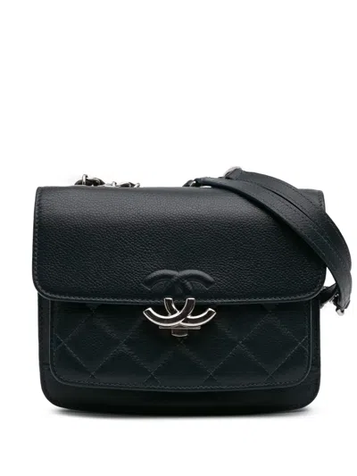 Pre-owned Chanel 2017-2018 Mini Quilted Caviar Cc Box Flap Shoulder Bag