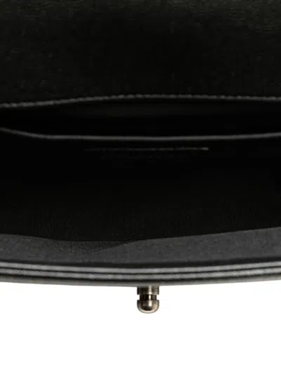 Pre-owned Chanel 2017-2018 Old Medium Chevron Caviar Boy Flap Crossbody Bag In Black