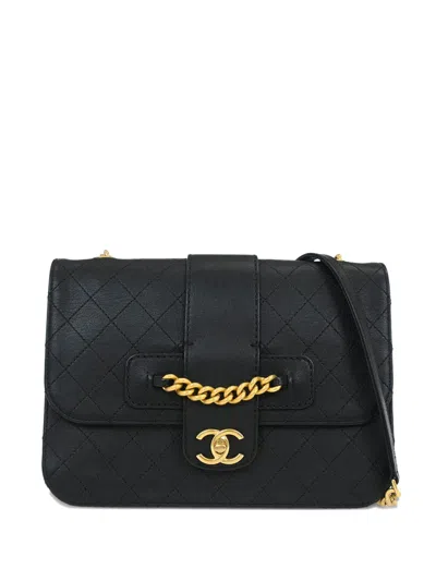 Pre-owned Chanel 2017-2018 Quilted Shoulder Bag In Black