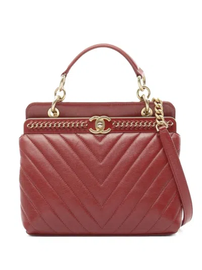 Pre-owned Chanel 2017-2018 V-stitch Quilted Tote Bag