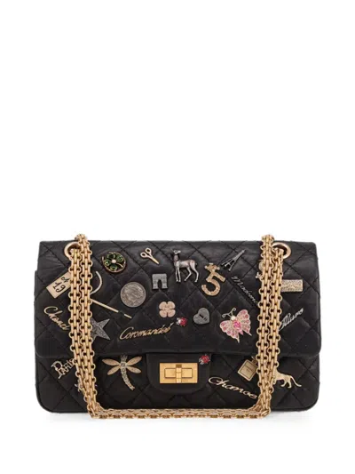 Chanel 2017 2.55 Quilted Shoulder Bag In Black