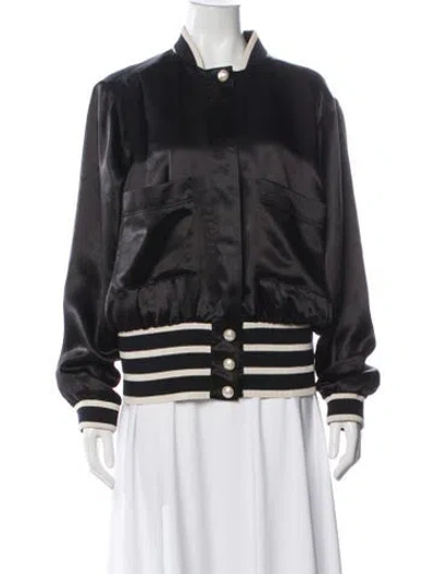 Pre-owned Chanel 2017 Bomber Jacket In Black