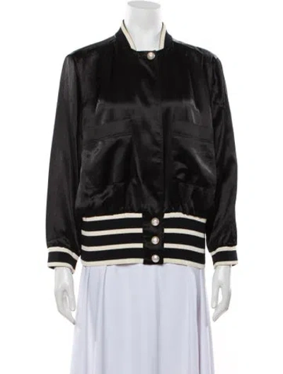 Pre-owned Chanel 2017 Bomber Jacket In Black