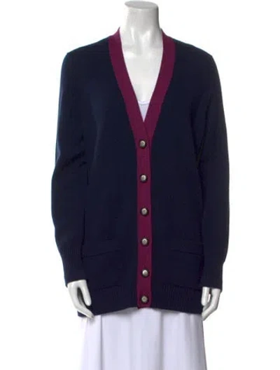 Pre-owned Chanel 2017 Cashmere Sweater In Blue