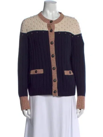 Pre-owned Chanel 2017 Cashmere Sweater In Blue