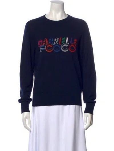Pre-owned Chanel 2017 Cashmere Sweater In Blue