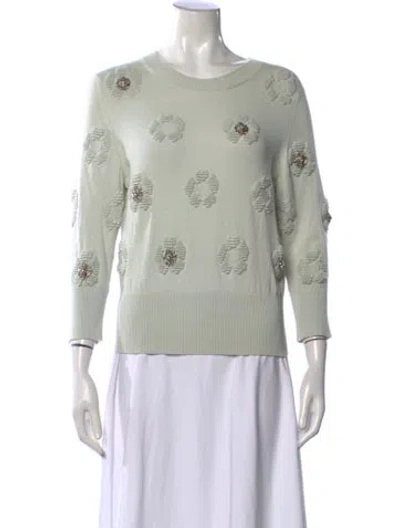 Pre-owned Chanel 2017 Cashmere Sweater In Green