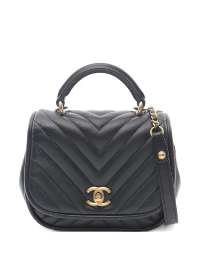 Pre-owned Chanel 2017 Chevron V-stitch Lambskin Mini Bag