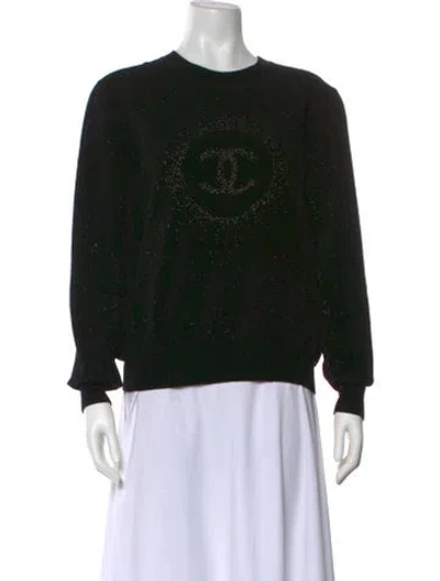 Pre-owned Chanel 2017 Crew Neck Sweatshirt In Black