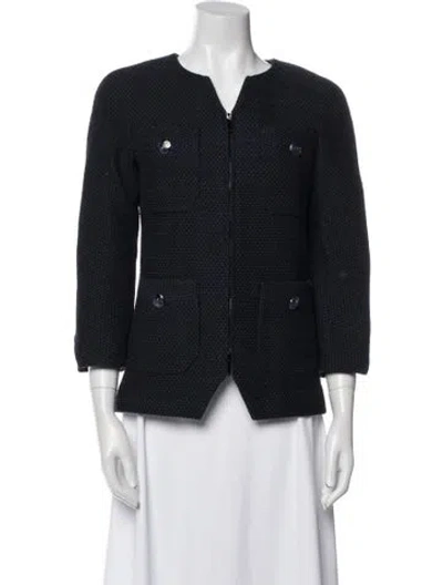 Pre-owned Chanel 2017 Evening Jacket In Blue