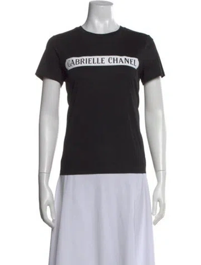 Pre-owned Chanel 2017 'gabriel ' T-shirt In Black