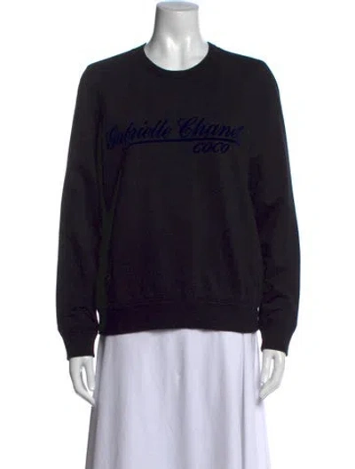 Pre-owned Chanel 2017 Gabrielle  Coco Sweatshirt In Black