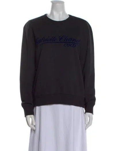 Pre-owned Chanel 2017 Gabrielle Coco Sweatshirt In Black