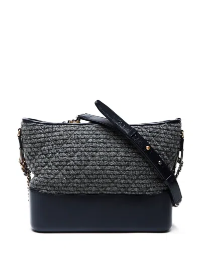 Pre-owned Chanel 2017 Gabrielle Shoulder Bag In Blue