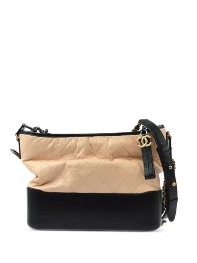 Pre-owned Chanel 2017 Gabrielle Shoulder Bag In Neutrals
