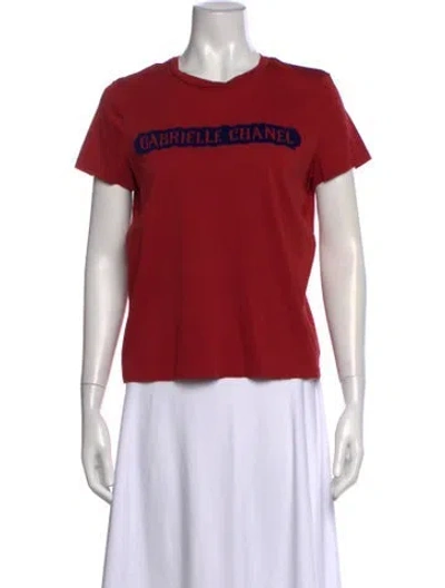 Pre-owned Chanel 2017 Graphic Print T-shirt In Red