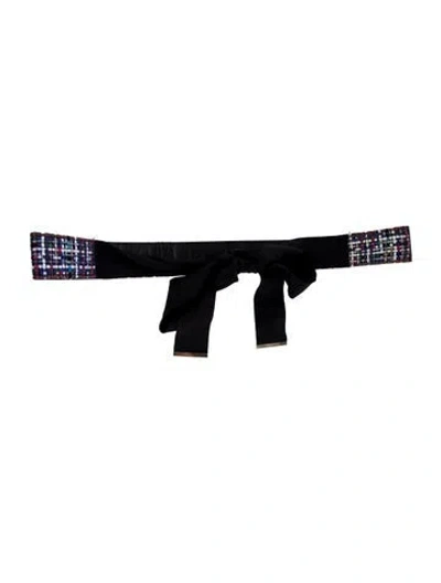 Pre-owned Chanel 2017 Interlocking Cc Logo Belt Kit In Black
