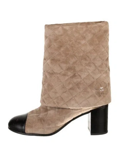 Pre-owned Chanel 2017 Interlocking Cc Logo Boots