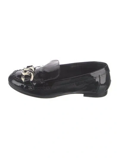 Pre-owned Chanel 2017 Interlocking Cc Logo Loafers In Black